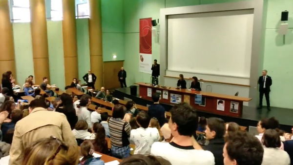 Mobilisation d’étudiants de Sciences Po Rennes contre la venue dans leur école de Mme Aliza Bin Noun, ambassadrice d’Israël