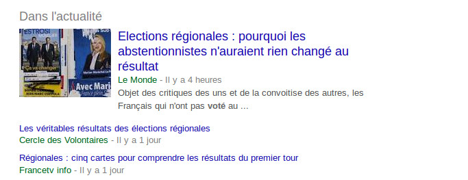 résultats rech G